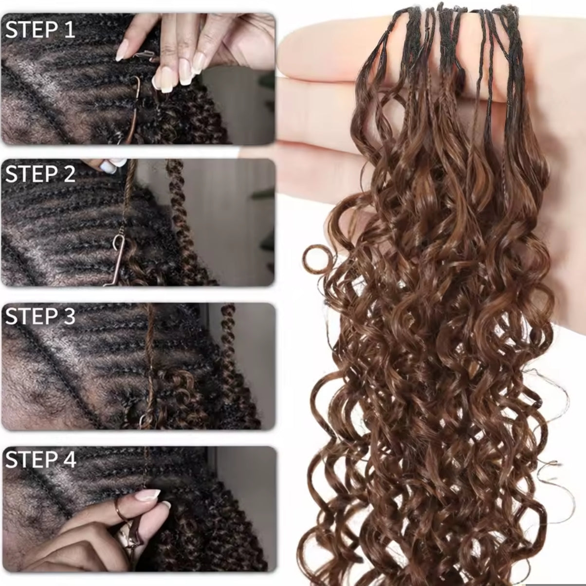 Crochet Kinky Curly – Castanho Chocolate (#4)