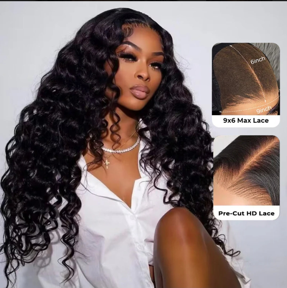 Peruca Wear Go Loose Deep – Preto Natural (#1B)