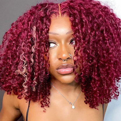 Peruca Wear Go Kinky Curly – Vermelho Borgonha (#99J)