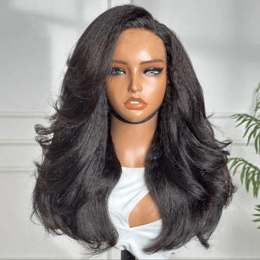 Peruca Parte V Kinky Straight Ondulado – Preto Natural (#1B)
