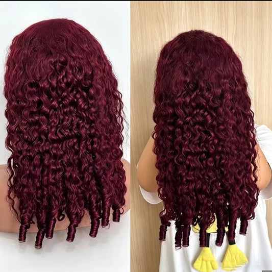 Half Wig Burmese Curly – Vermelho Borgonha (#99J)