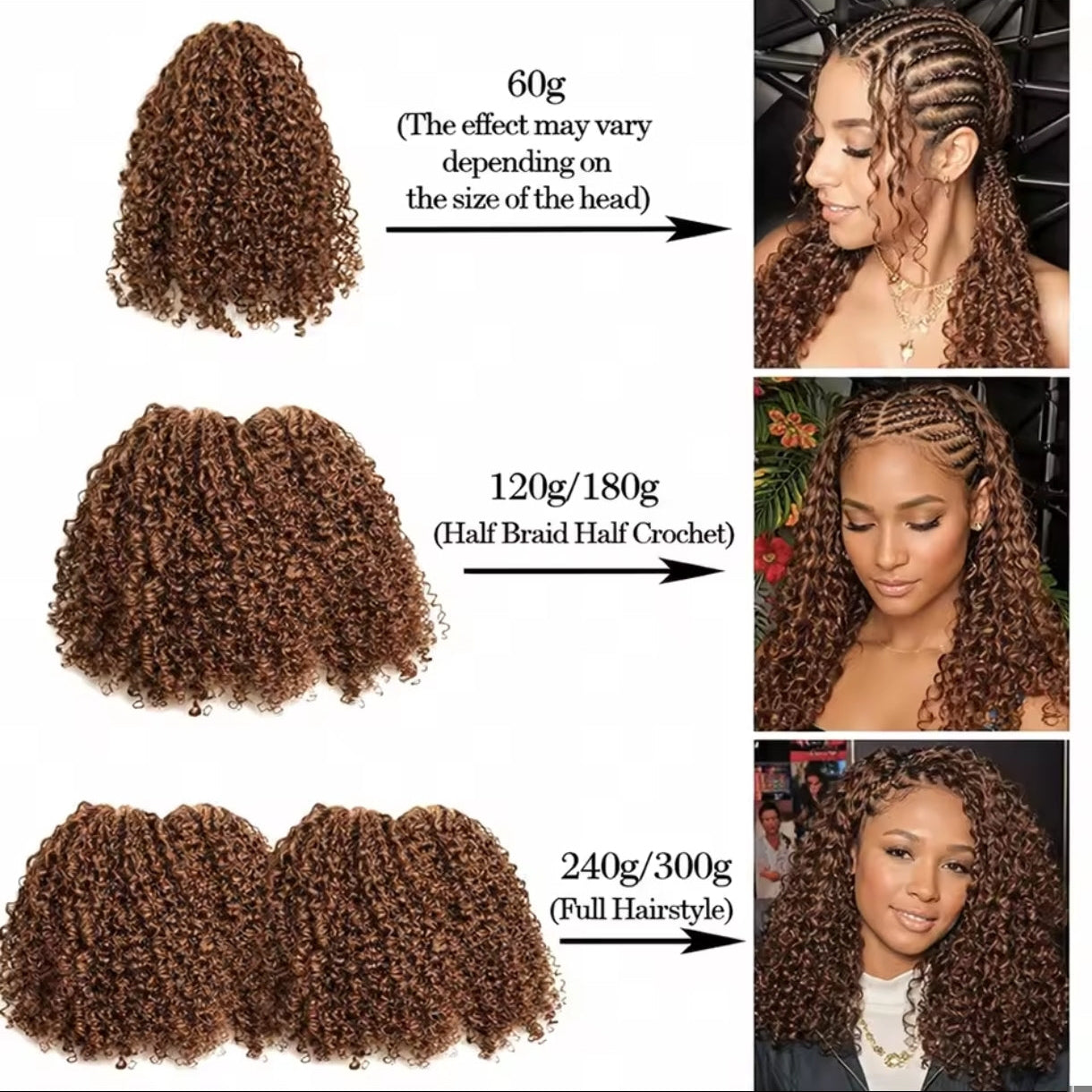 Crochet Kinky Curly – Castanho Chocolate (#4)
