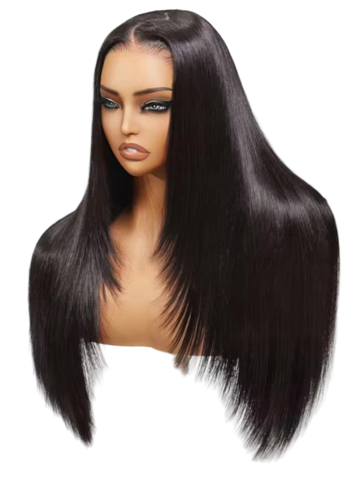 Peruca Lisa yaki – Cabelo Humano, Frente de Renda 13x4 HD, Sem Cola, Wear & Go, Pré-Cortada e Pré-Desbastada, Pronta a Usar