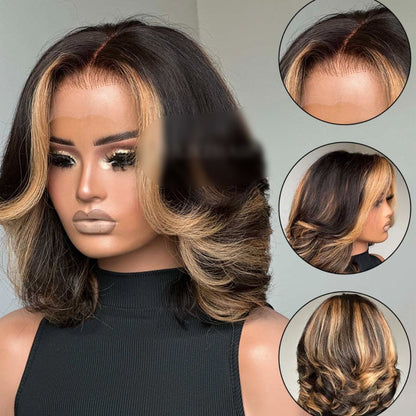 Peruca  Bob Luxo Luz Frontal