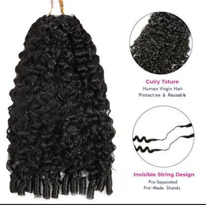 Crochet Burmese Curly – Preto Natural (#1B)