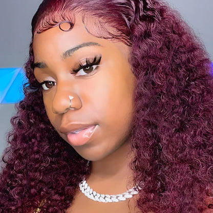 Peruca Wear Go Kinky Curly – Vermelho Borgonha (#99J)