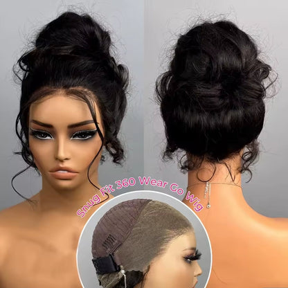 Peruca 360 Ondulada – Preto Natural (#1B)