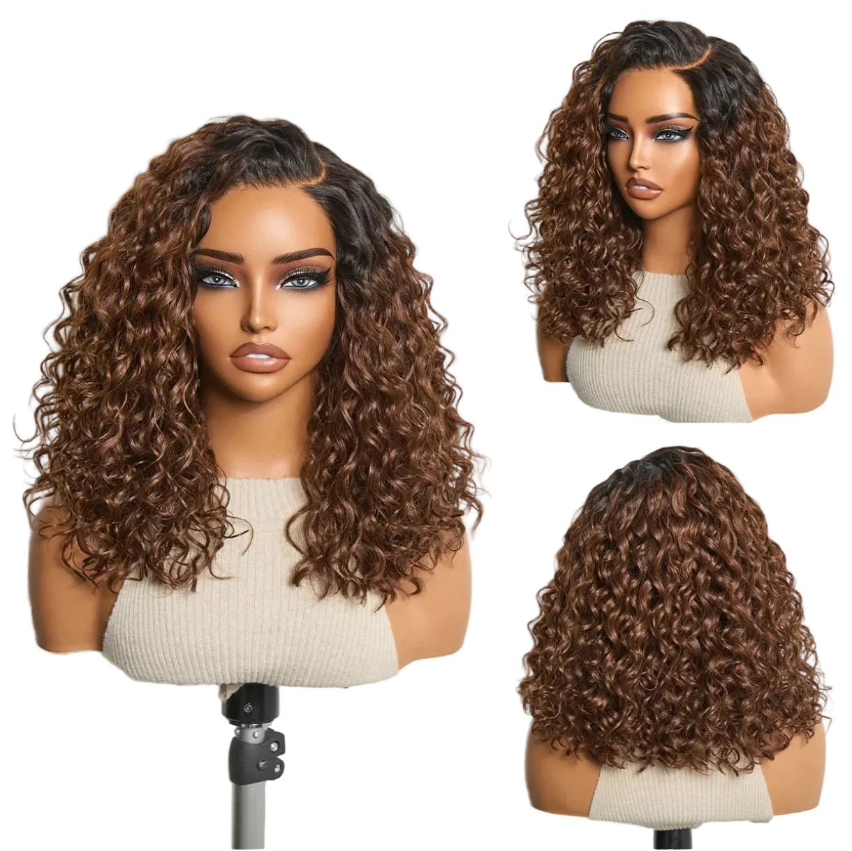 Peruca Bob cacheado – 3 Cores