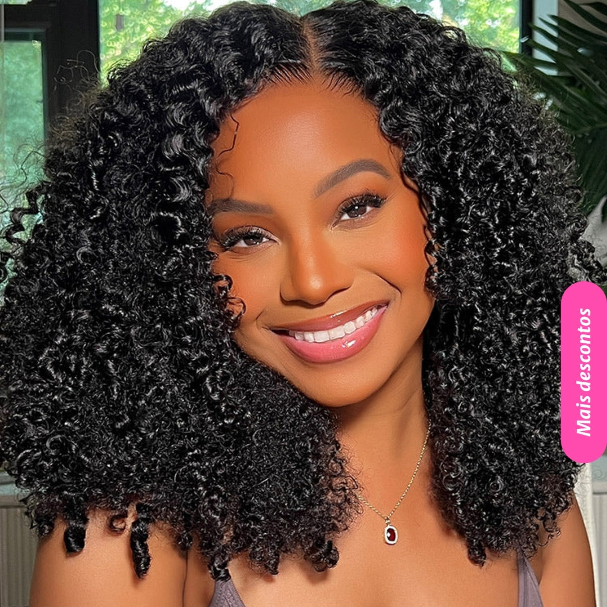 Peruca Wear Go Kinky Curly – Preto Natural (#1B)