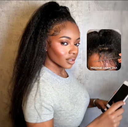 Half Wig Kinky Straight – Preto Natural (#1B)