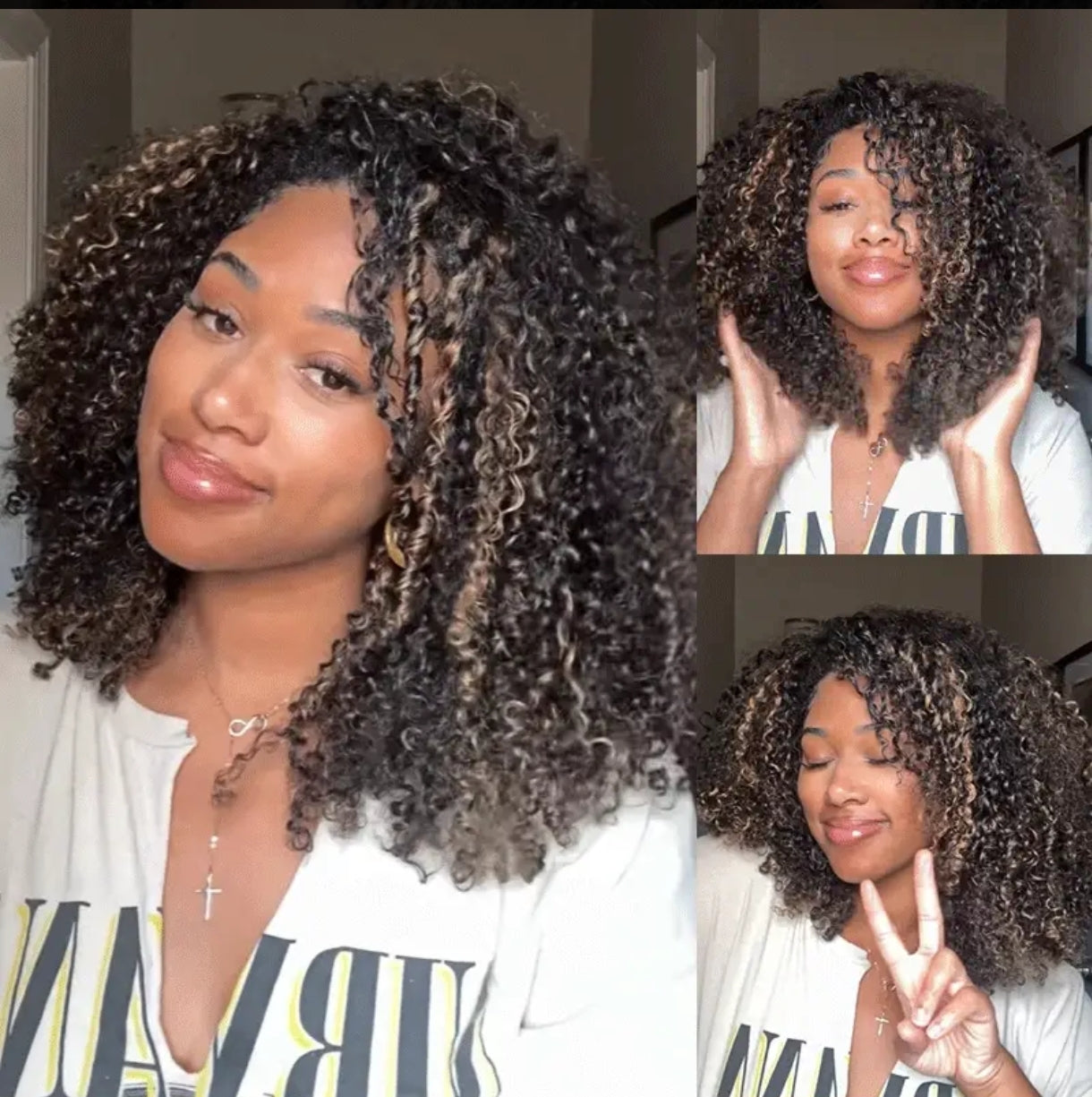 Half Wig Kinky Curly – Madeixa (#1B/#30)
