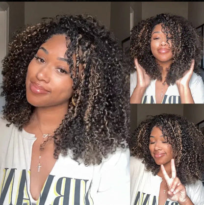 Half Wig Kinky Curly – Madeixa (#1B/#30)