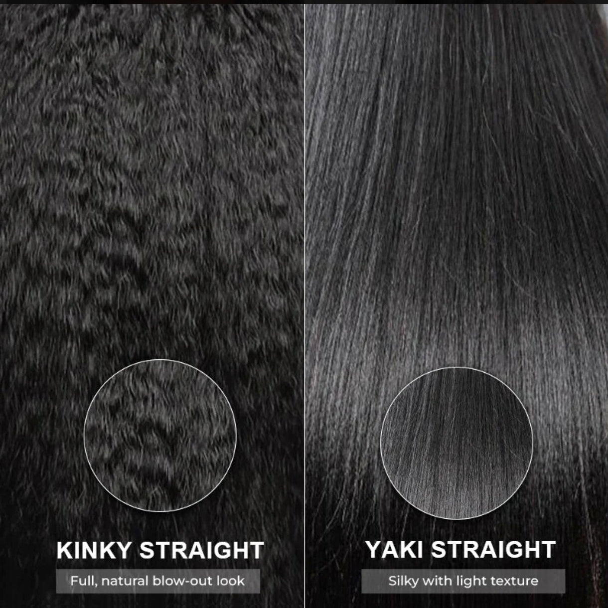 Peruca Parte V Kinky Straight Ondulado – Preto Natural (#1B)