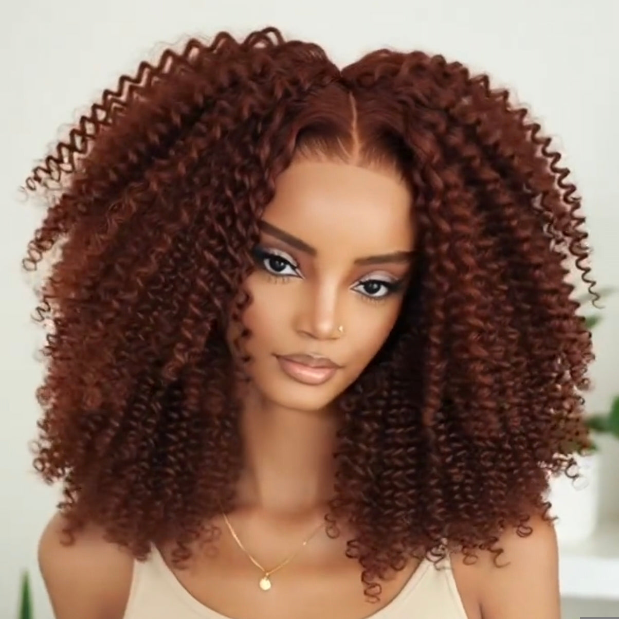 Peruca Wear Go Kinky Curly – Vermelho Acastanhado (#33)
