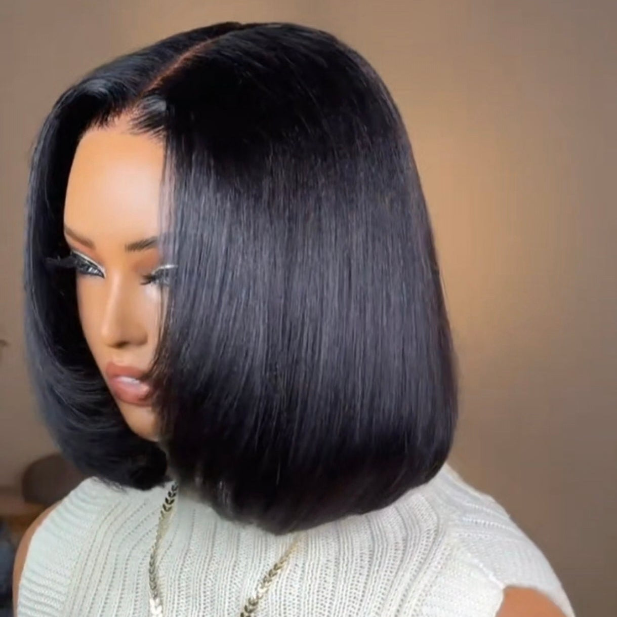 Peruca Bob Yaki – Preto Natural (#1B)