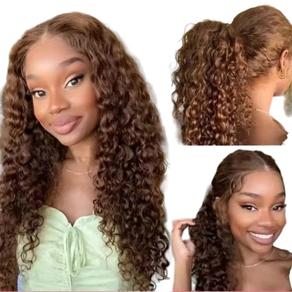 Half Wig Water Wave – Castanho Chocolate (#4)