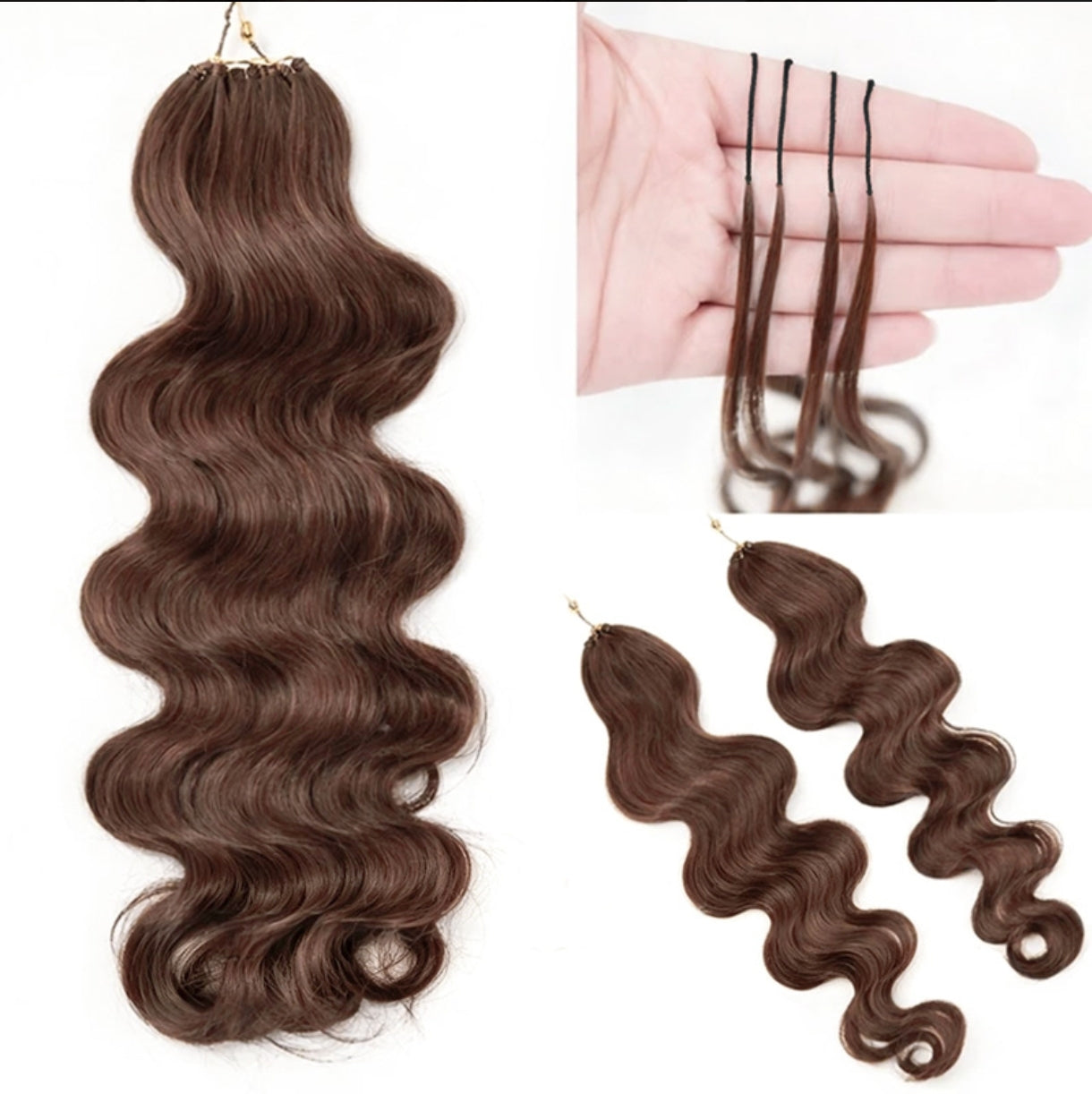 Crochet ondulado– Castanho chocolate #4