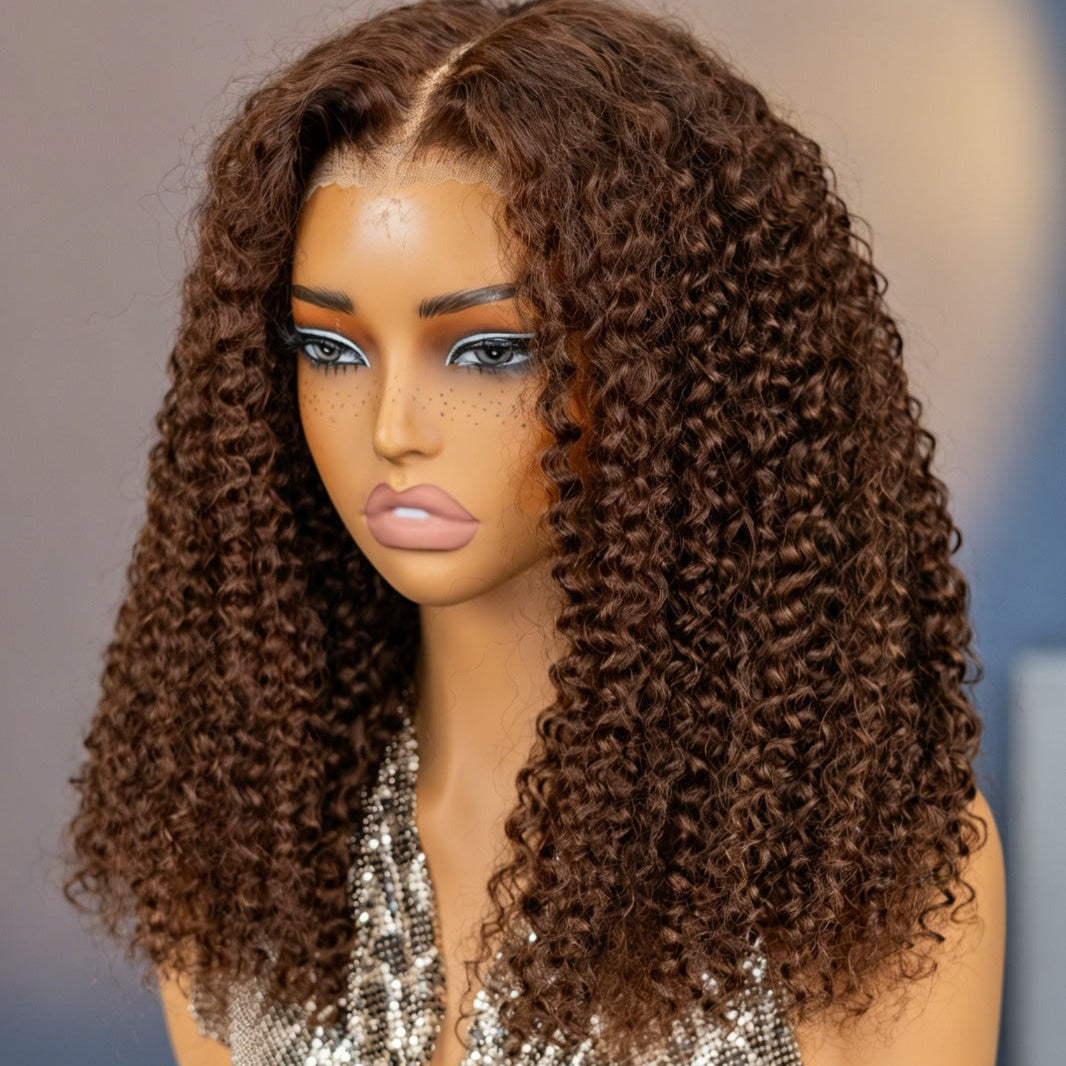 Peruca Wear Go Kinky Curly – Castanho Chocolate (#4)