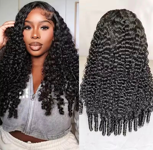 Peruca Cacheada Premium 100% Humana – Textura Burmese Curly (Cor #1B)