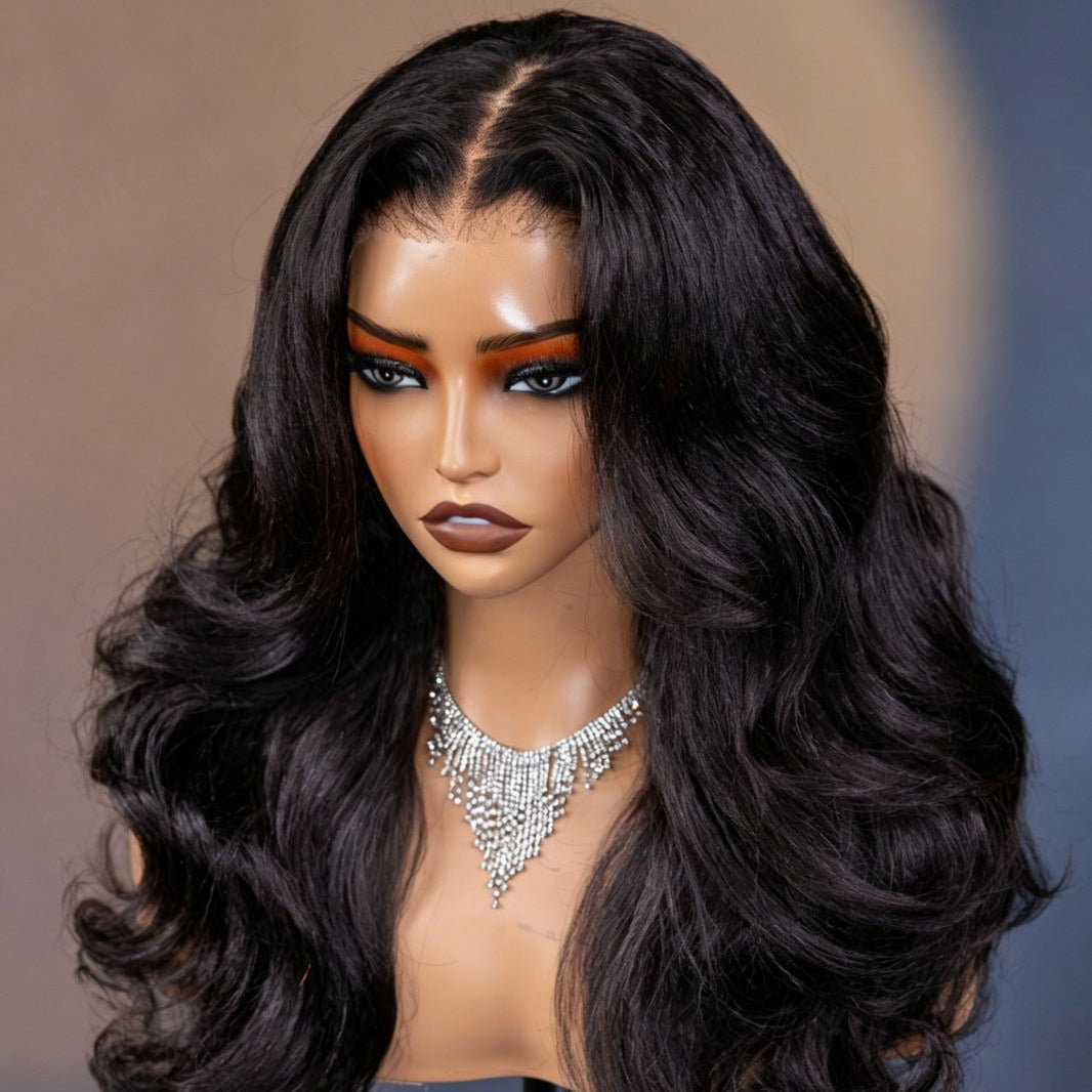 Peruca Wear&Go Kinky Straight Ondulada – Preto Natural (#1B)