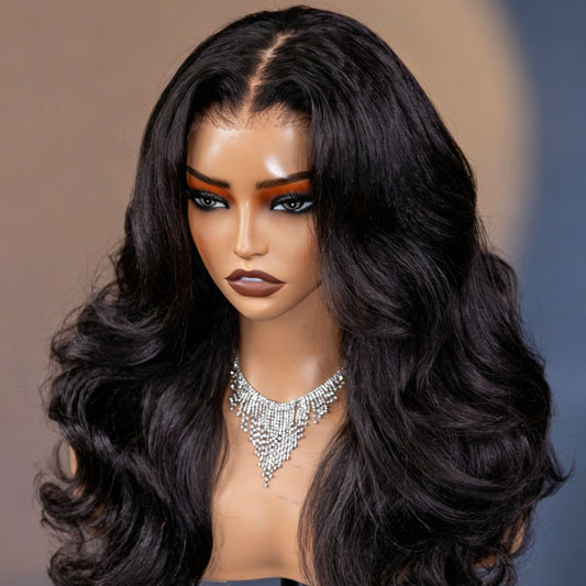 Peruca Wear&Go Kinky Straight Ondulada – Preto Natural (#1B)