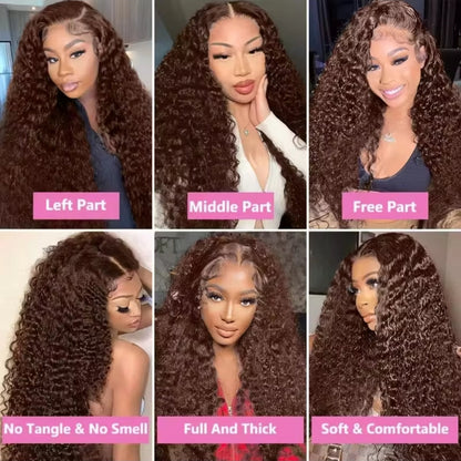 Half Wig Water Wave – Castanho Chocolate (#4)