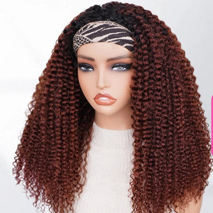 Half Wig Kinky Curly – Vermelho Acastanhado (#33)