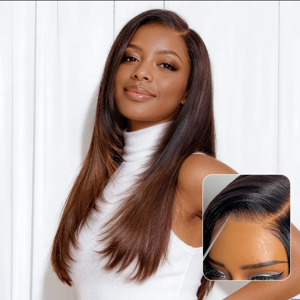 Peruca Wear Go Yaki Layer – Castanho Ombré
