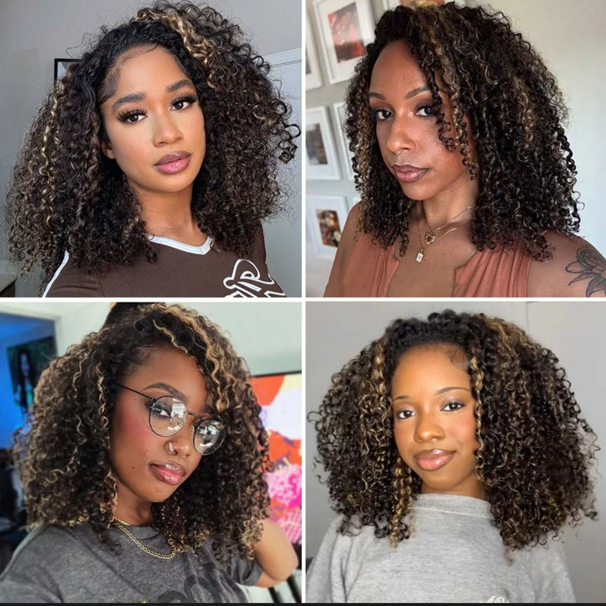 Half Wig Kinky Curly – Madeixa (#1B/#30)