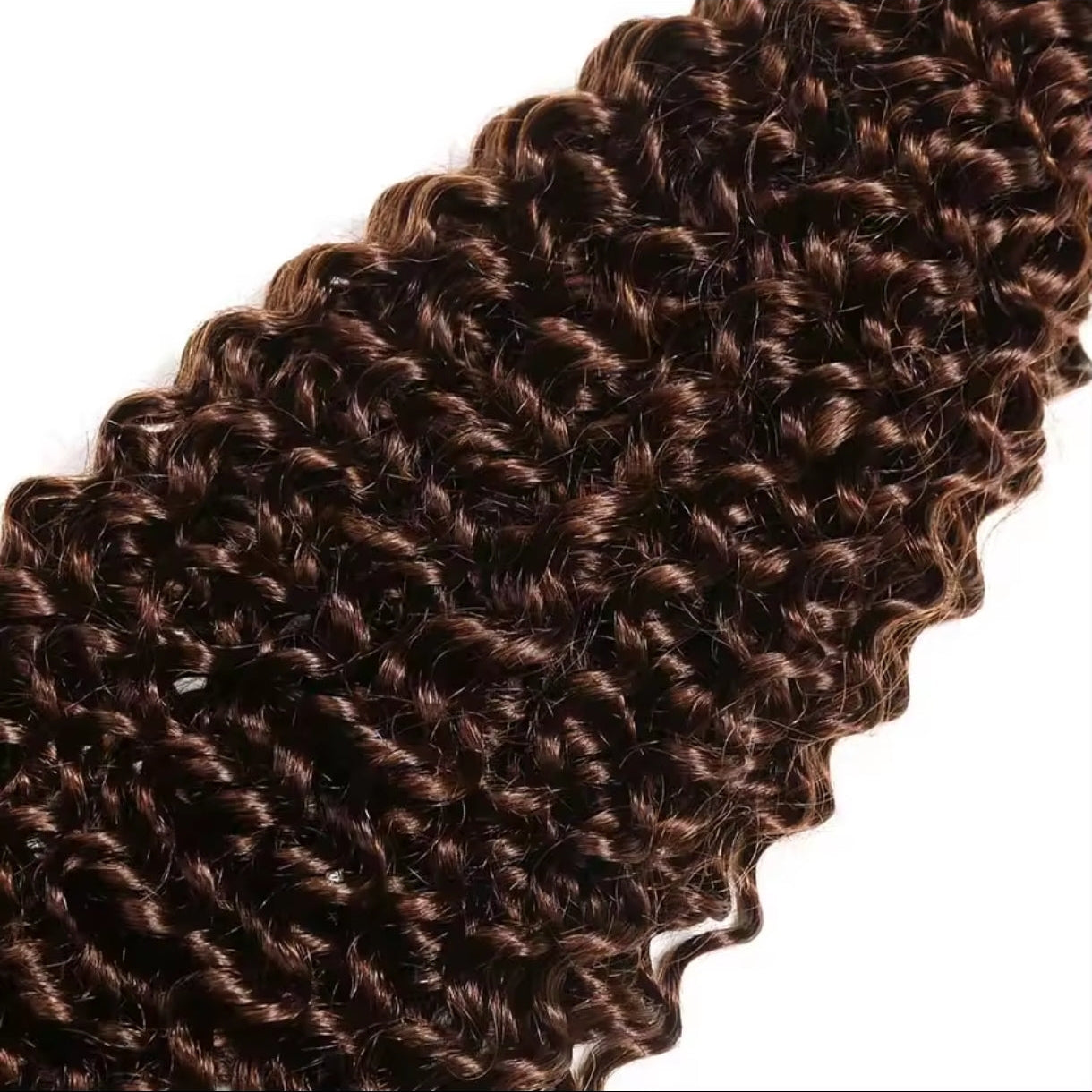 Extensões Kinky Curly – Castanho Chocolate (#4)