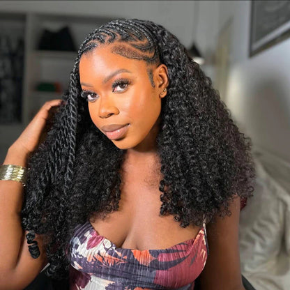 Half Wig Kinky Curly – Preto Natural (#1B)