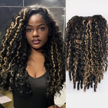 Crochet Burmese curly– Preto(#1b) e Loiro(#30)