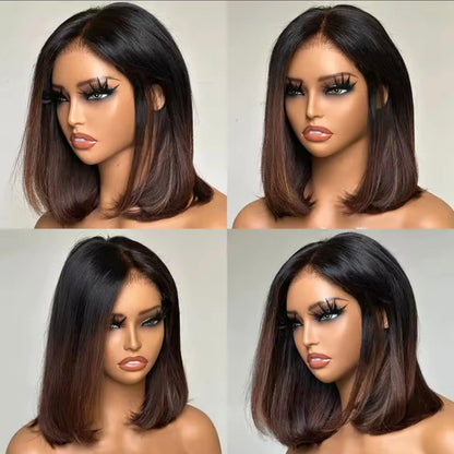 Peruca Bob Layer – Castanho Ombré