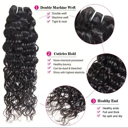 Extensões Water Wave – Preto Natural (#1B)