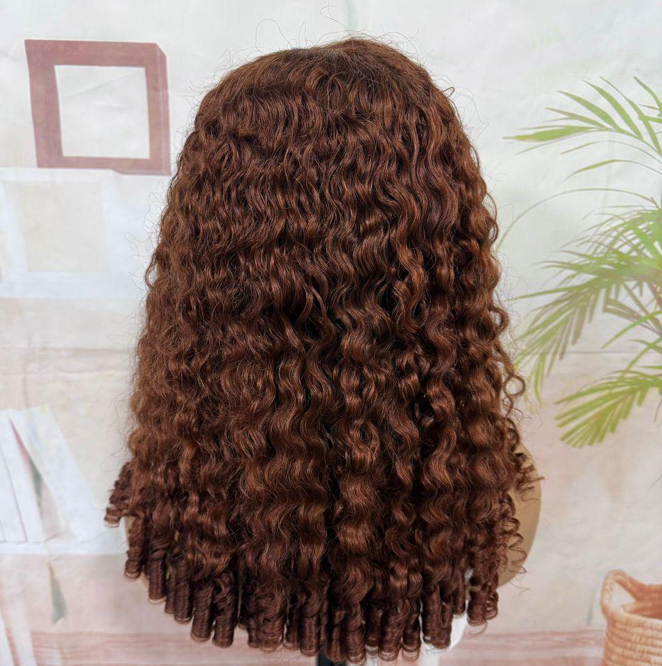 Half Wig Burmese Curly – Vermelho Acastanhado (#33)