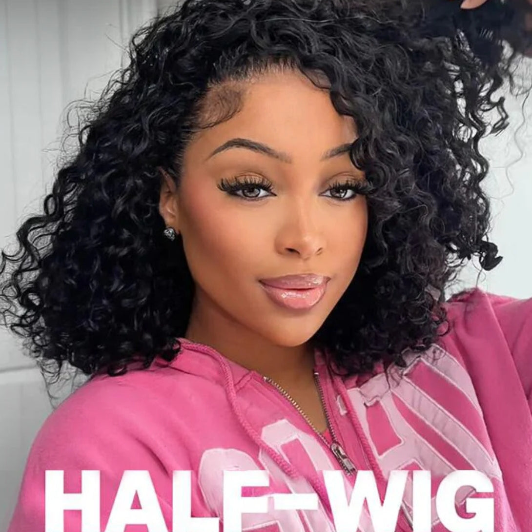 Half Wig Water Wave – Preto Natural (#1B)