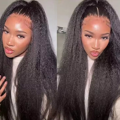 Peruca 360 Kinky Straight – Preto Natural (#1B)
