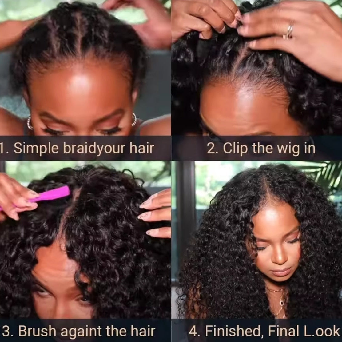 Peruca Parte V Kinky Curly – Preto Natural (#1B)