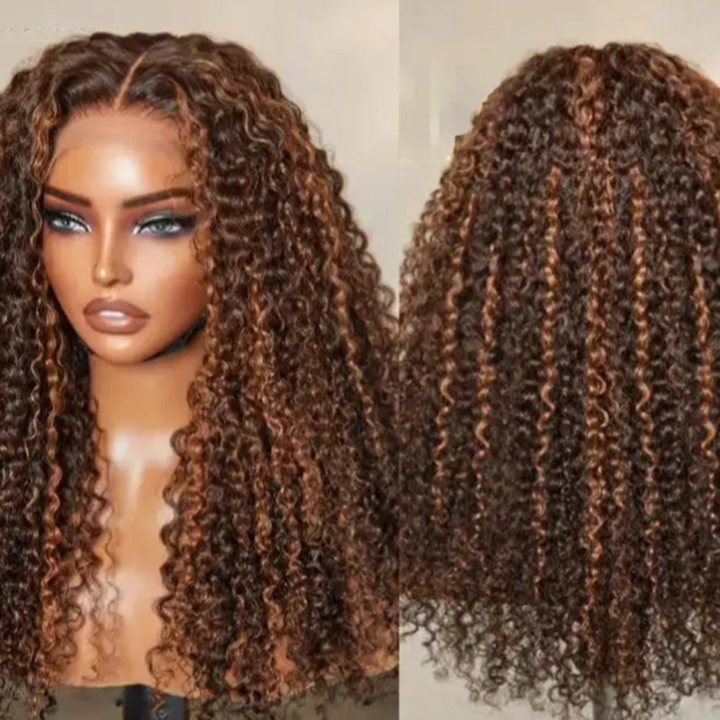 Peruca 360 Kinky Curly – Madeixa (#1B/#4)