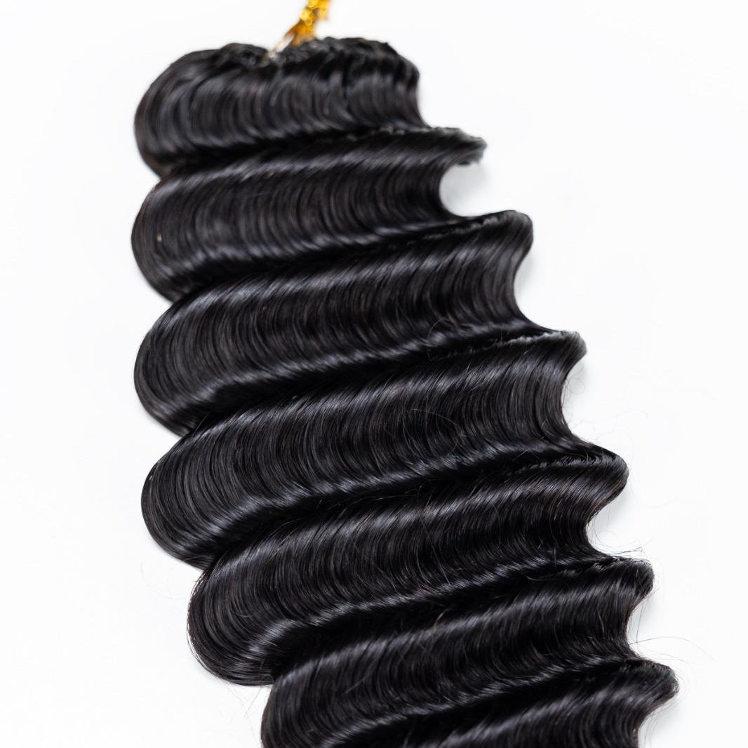 Crochet Deep Wave – Preto Natural (#1B)