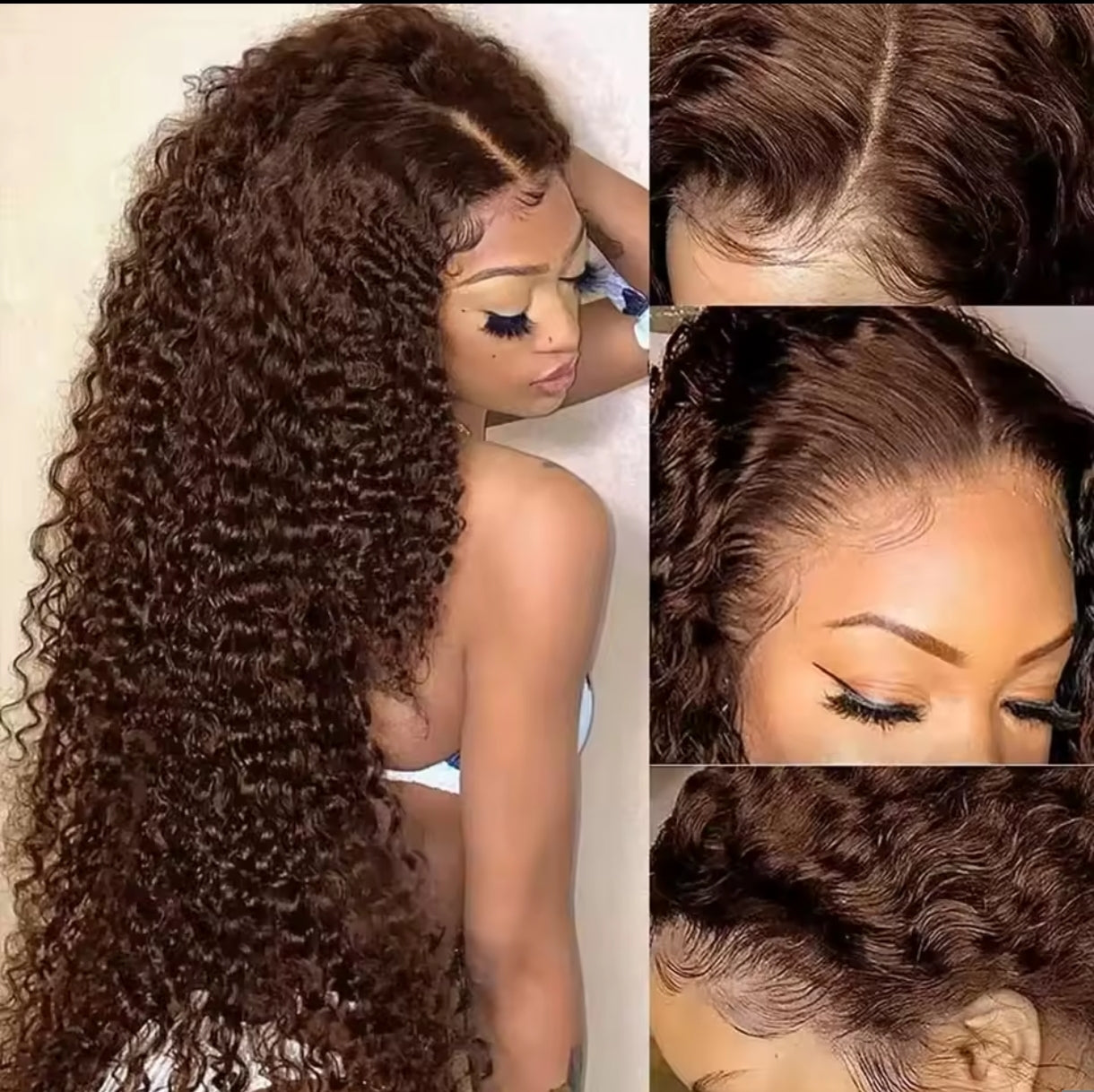 Peruca Wear Go Kinky Curly – Castanho Chocolate (#4)