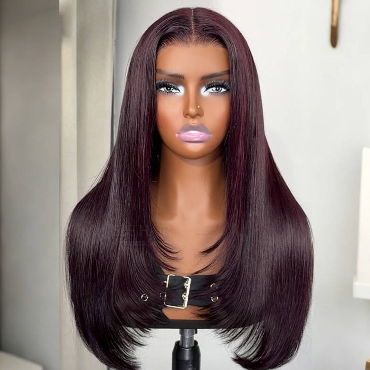 Peruca Wear Go Liso – Vinho Escuro