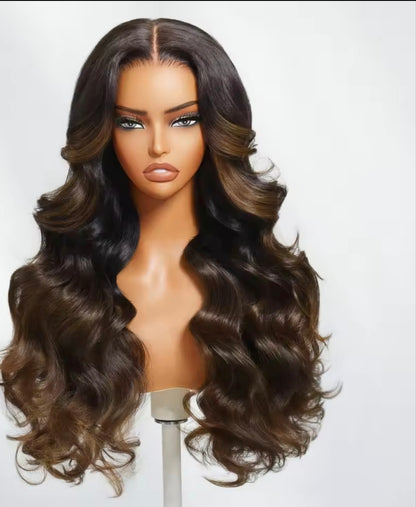 Peruca de Renda Frontal 13x4 – Ondas Corporais, Cabelo Humano, Pronta a Usar, Sem Cola