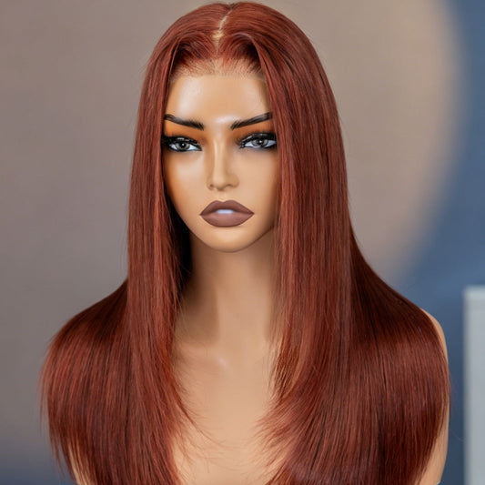 Peruca Wear Go Liso – Vermelho Acastanhado (#33)