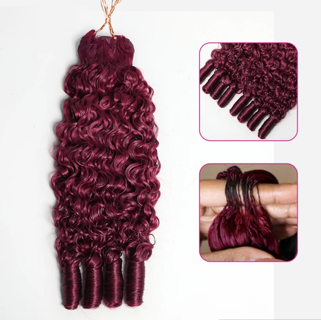 Crochet Burmese Curly – Vinho Escuro (#99J)