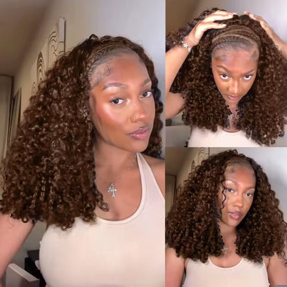 Half Wig Burmese Curly – Castanho Chocolate (#4)