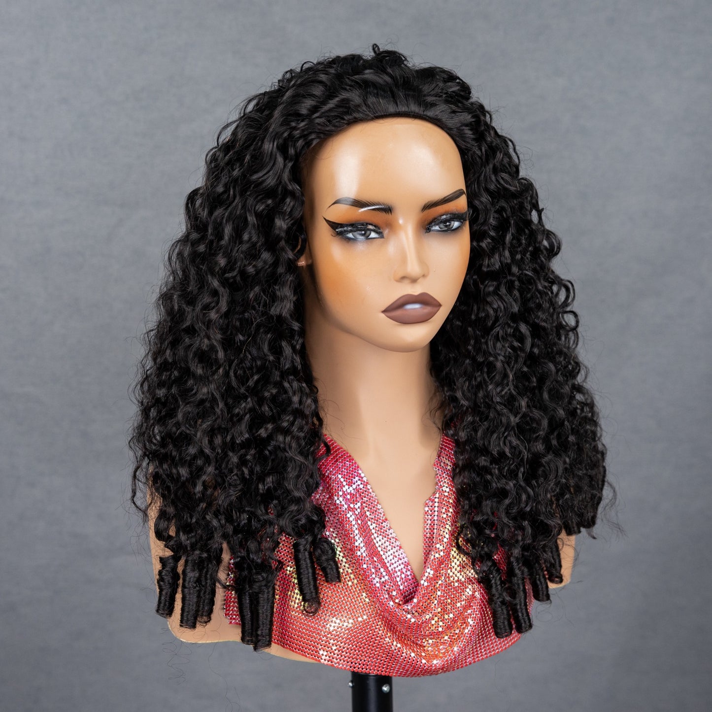 Half Wig Burmese Curly – Preto Natural (#1B)