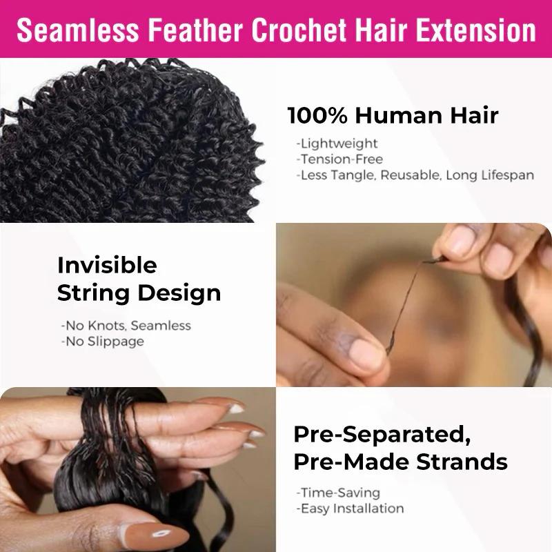 Crochet Water Wave – Preto Natural (#1B)