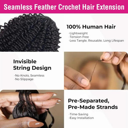 Crochet Water Wave – Preto Natural (#1B)