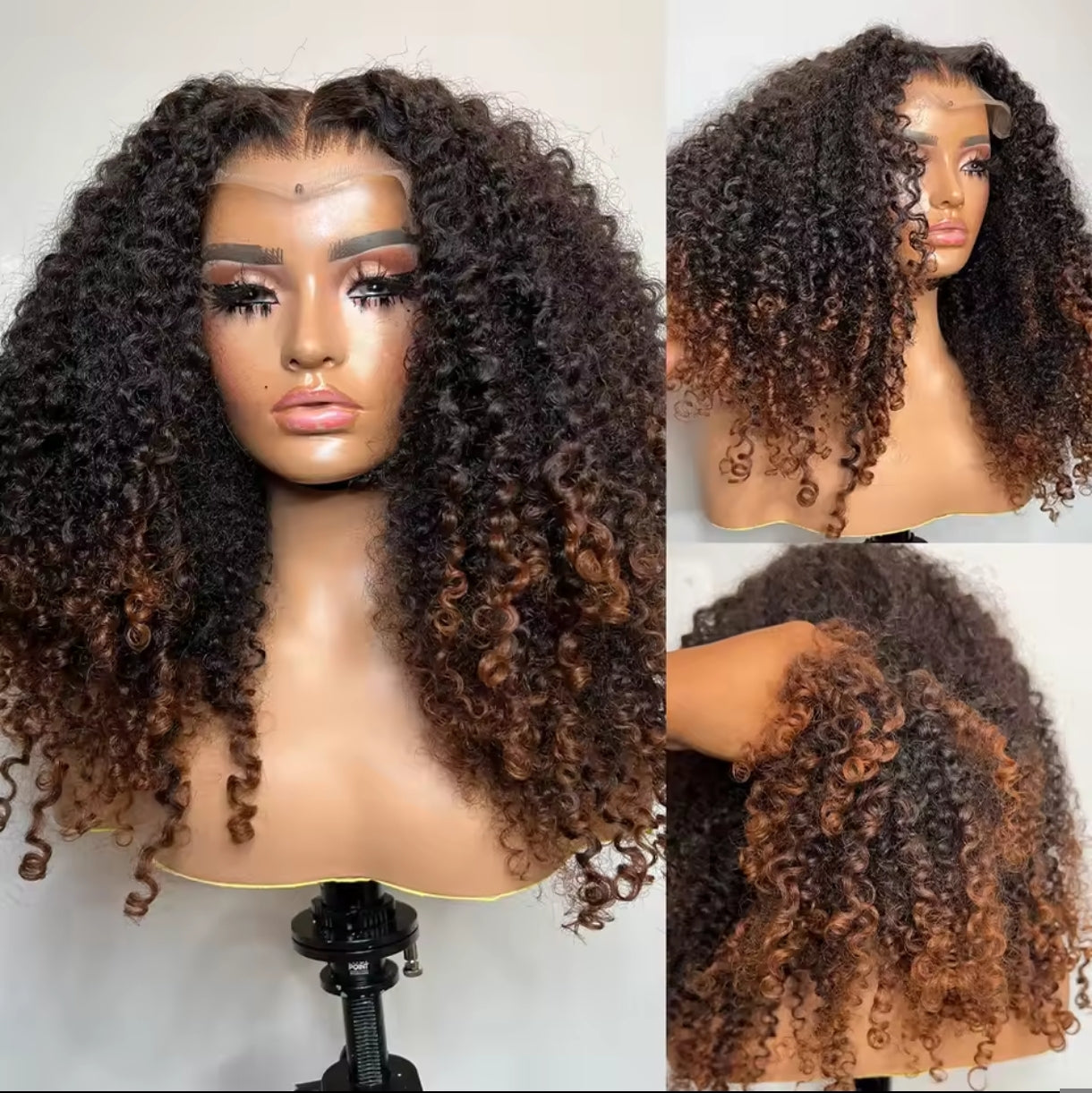 Peruca Wear Go Kinky curly –  Castanho Ombrê
